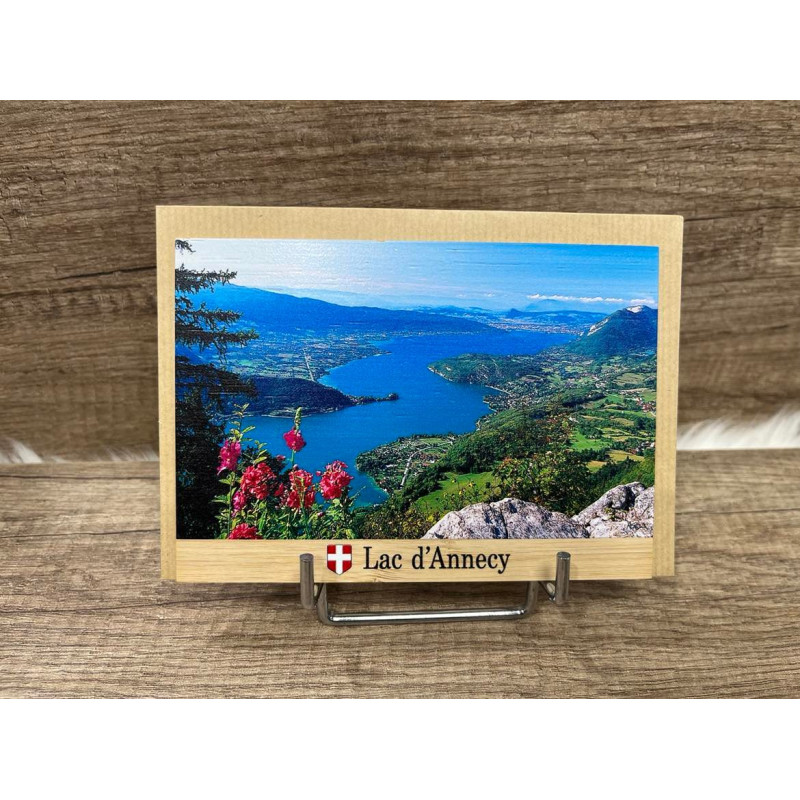 Carte postale en bambou lac